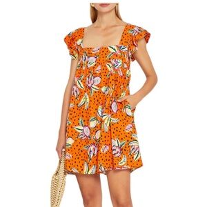 NWOT Kourt Aria Seasonal Linen Rayon Mini Dress